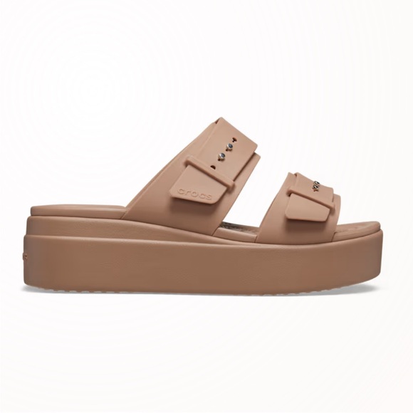 CROCS Women's Brown Platform Sandals - Picture 1 of 3